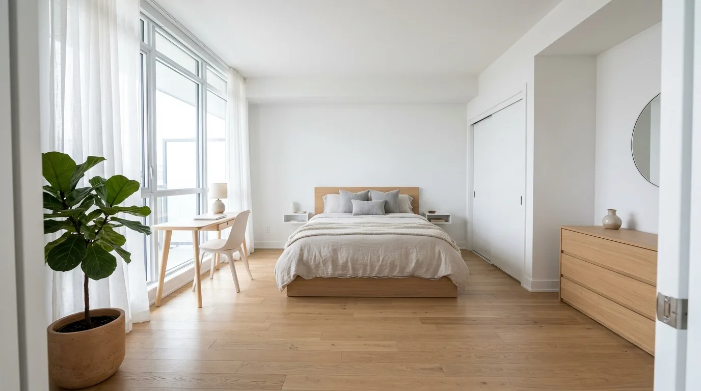 Bedroom refresh with updated bedside lighting and lamps.