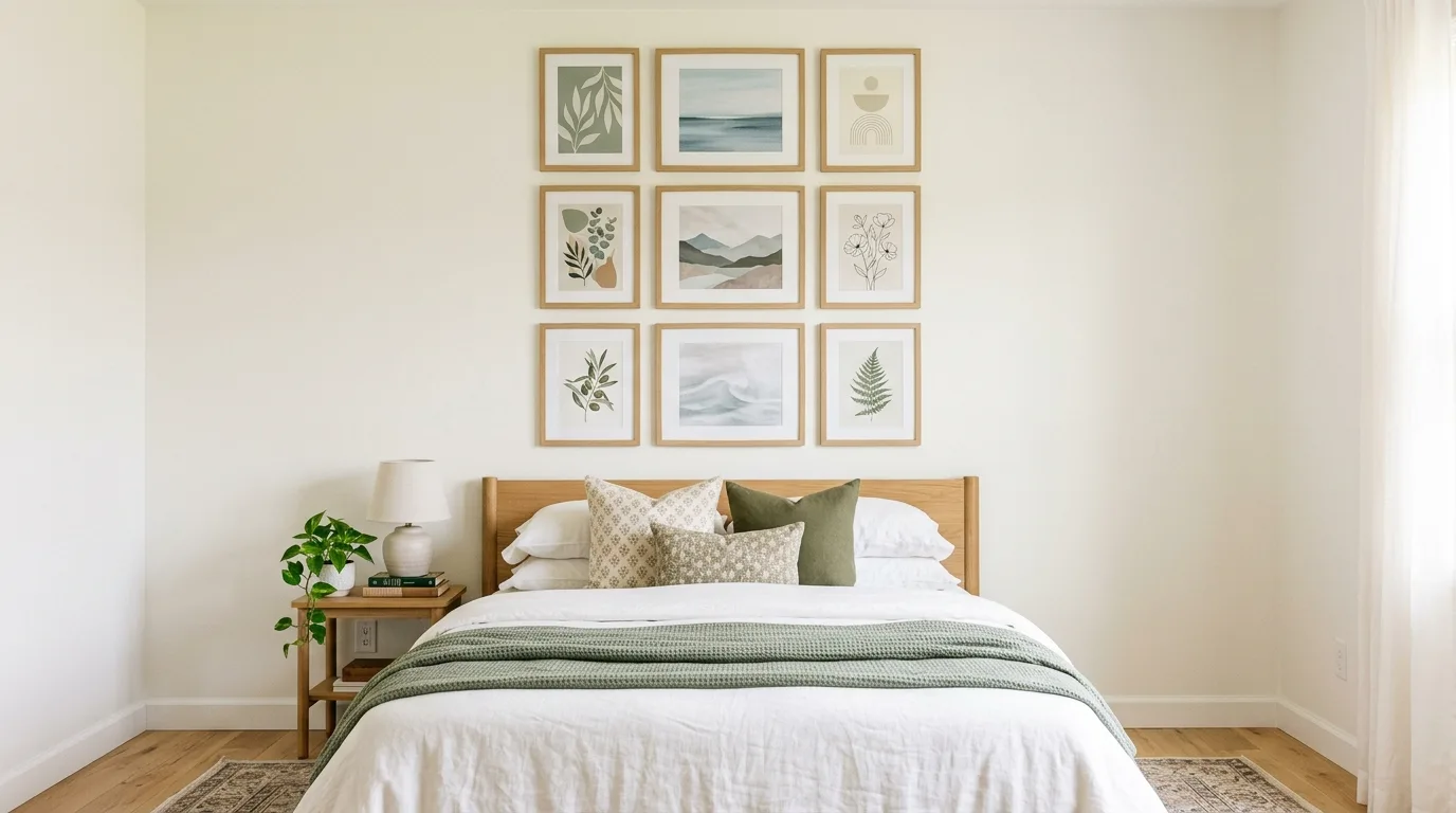 Cozy bedroom refresh with layered textures and a throw blanket.