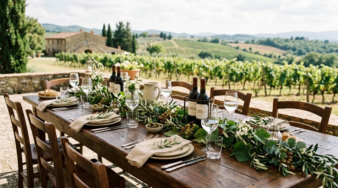 Layered summer outdoor dining table styled for practical al fresco hosting.