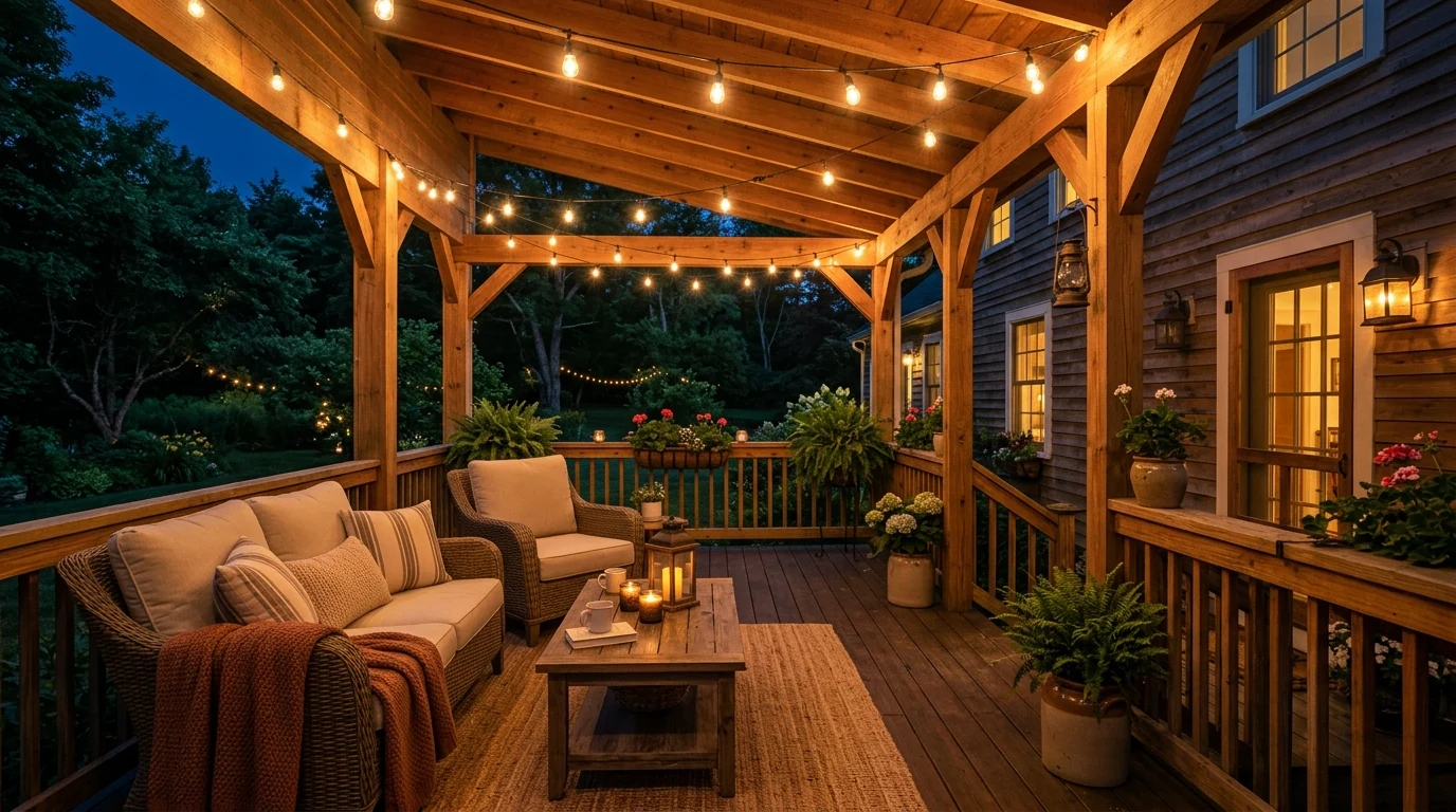 Bright summer porch layered with flowers and colorful refreshed entry decor.
