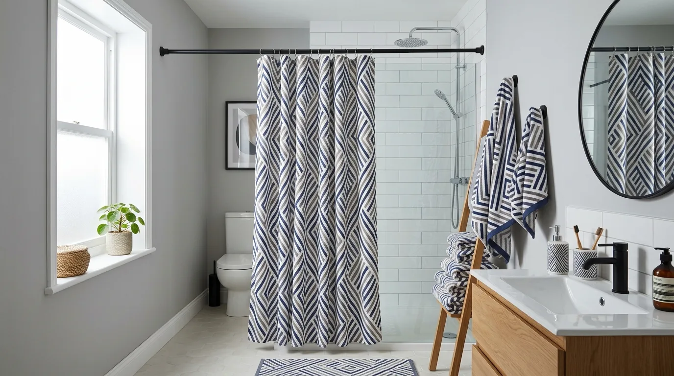 DIY bathroom shelf installed above a toilet or beside a vanity.