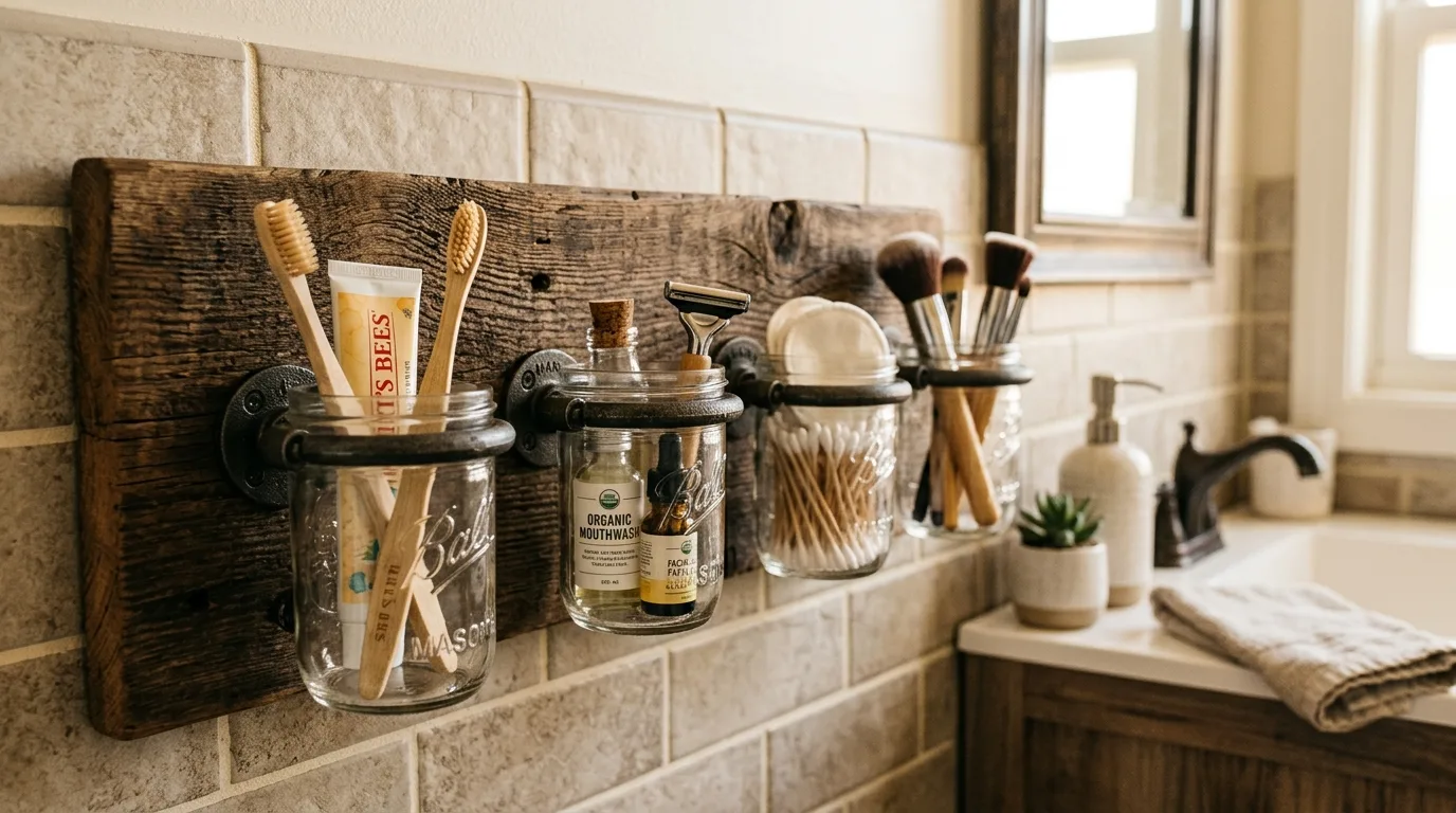 Bathroom DIY refresh focusing on grout cleaning and new caulk lines.