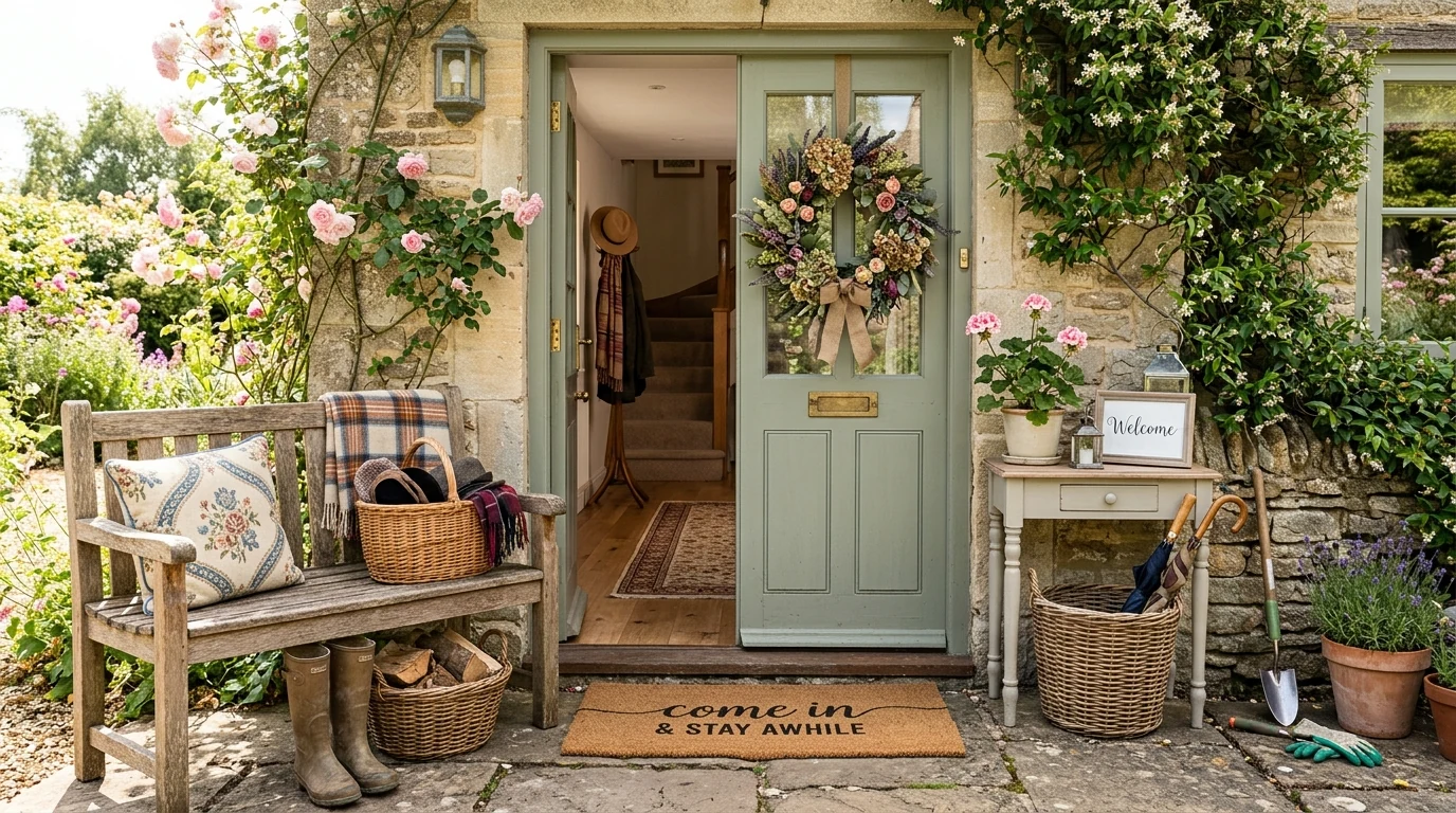 Enchanting cottagecore kitchen decor with heirloom-inspired details.