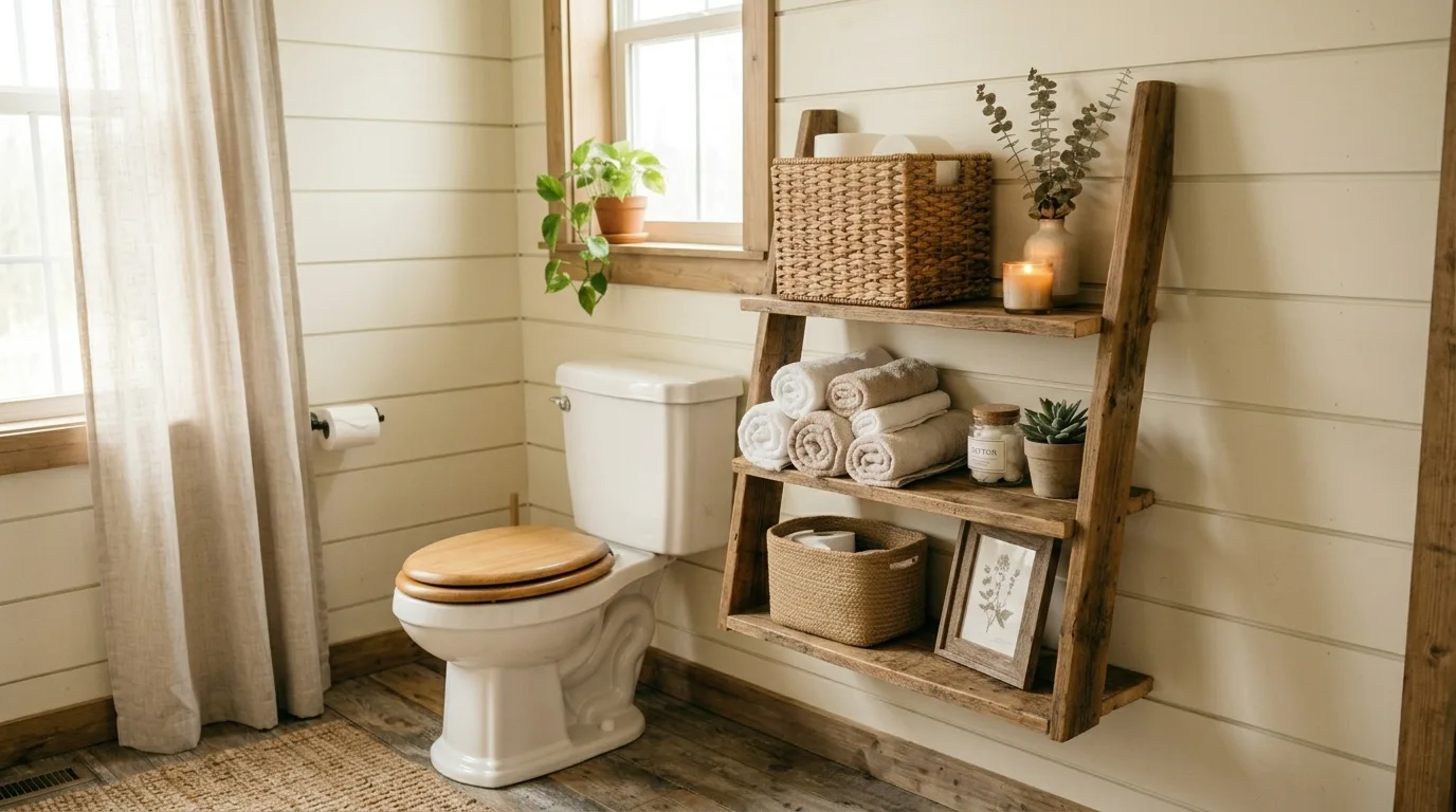 Small bathroom with a closed cabinet installed above the toilet.