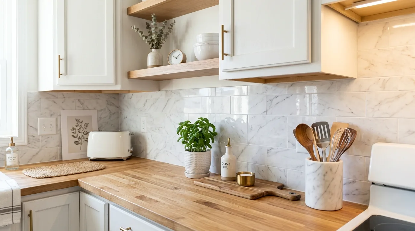 Rental upgrade with removable wall art arranged above a sofa.