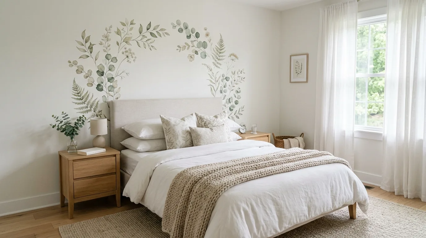 Rent-friendly home upgrade using curtains to soften a living room.