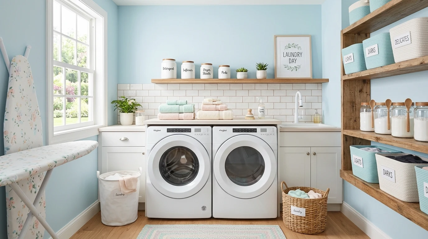 Spring decor layering candles with fresh florals throughout the home.