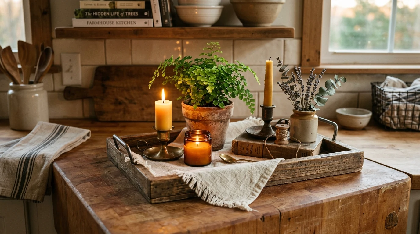 Vintage-style metal kitchen wall clock with retro charm.