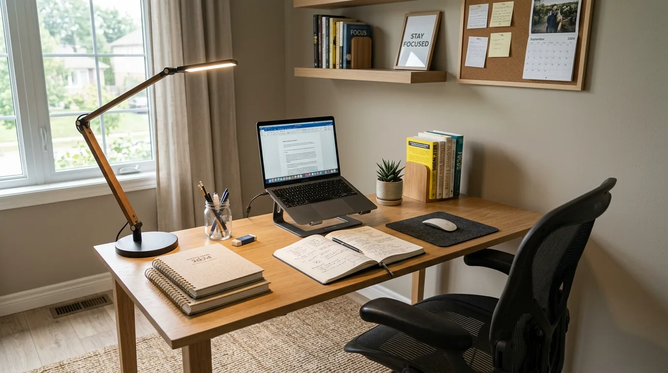 Dorm room snack station with a mini fridge and organized essentials.