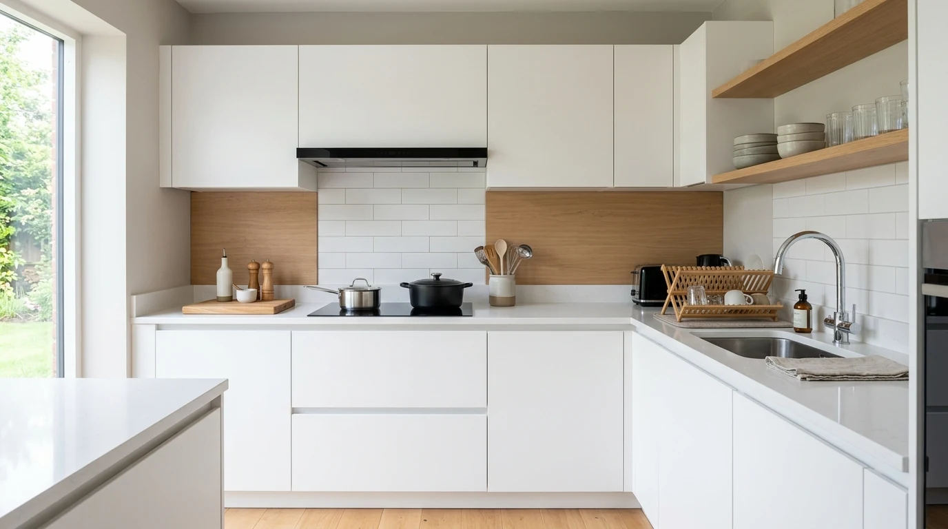 Essential minimalist home item: quality bedding in a calm palette.