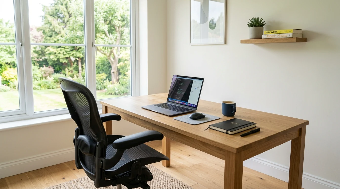 Minimalist home must-have item: one versatile dining table for daily use.