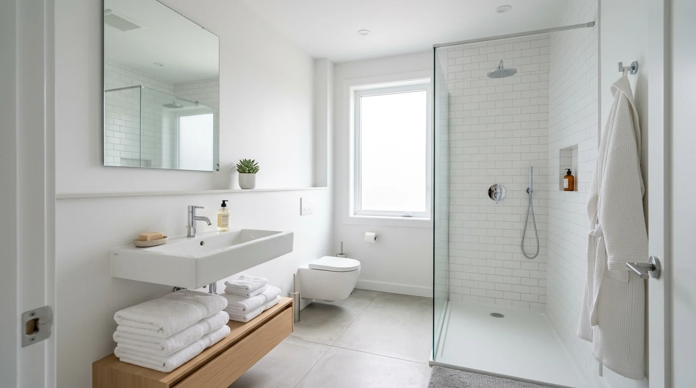 Minimalist home essential: open surface space that creates breathing room.