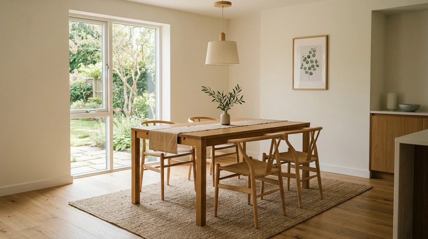 Minimalist home item: a grounding rug that adds warmth without clutter.