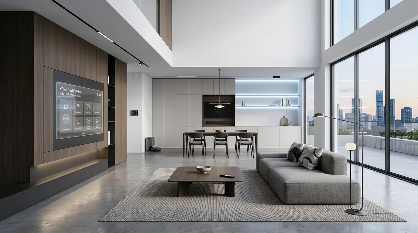 Neutral home decor with soft striped textiles and classic pattern layering.