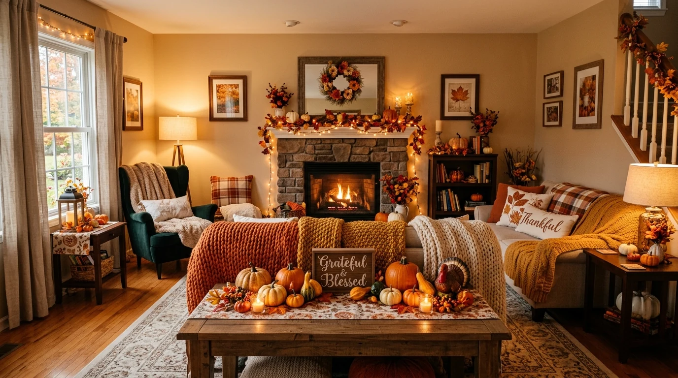 Festive Thanksgiving decoration ideas creating a grateful welcoming home.