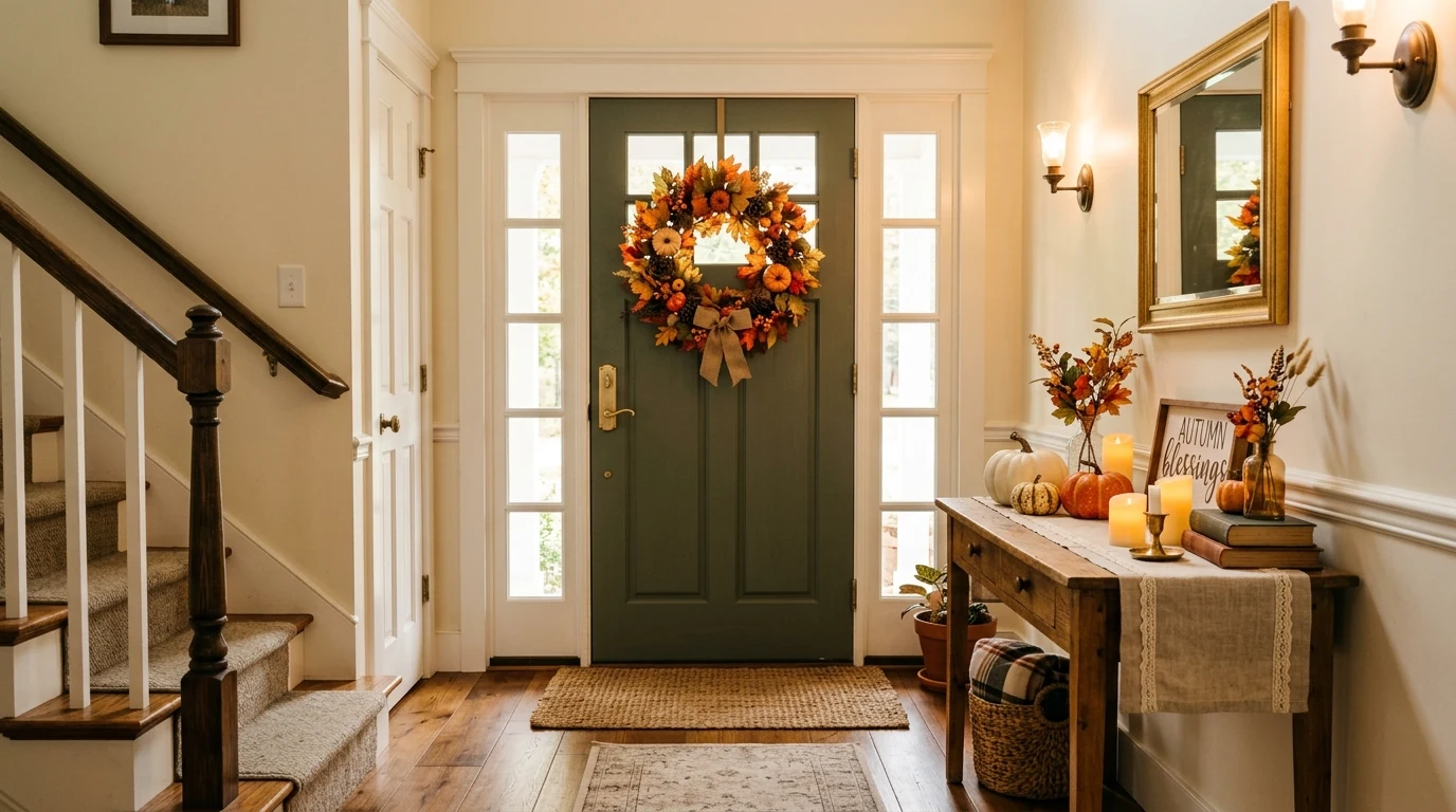 Thanksgiving dining room fully styled for grateful holiday hosting.