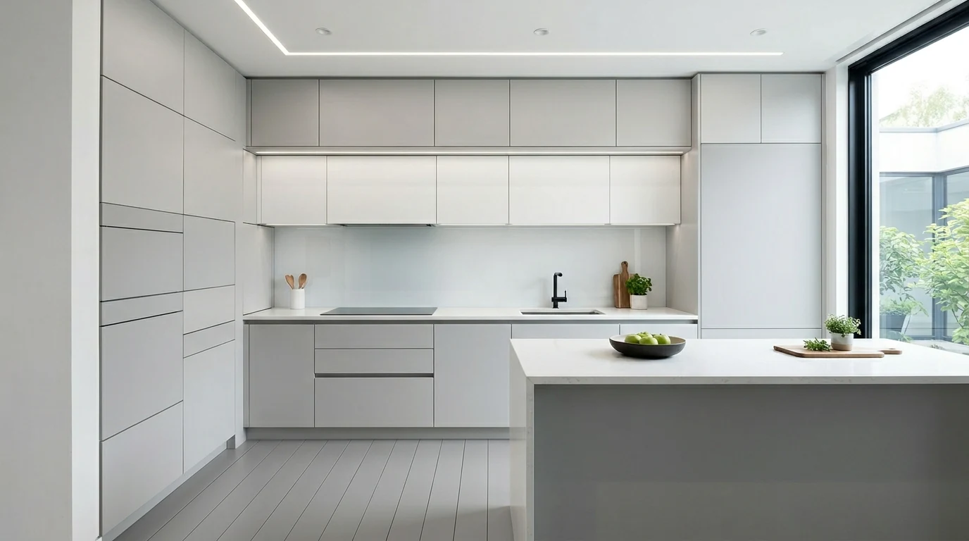 Color-drenched room with matching painted walls and trim in a warm designer shade.