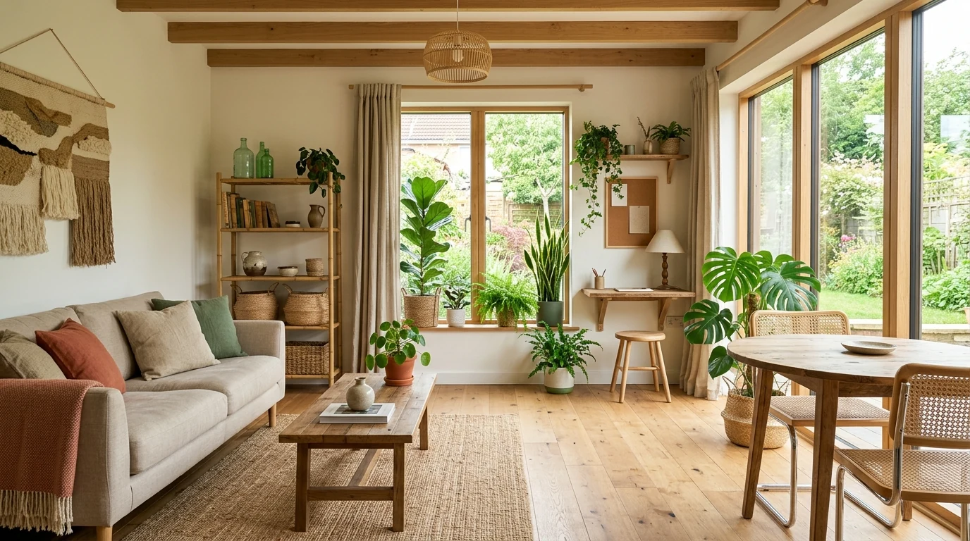 Personalized gallery wall with mixed frames and collected home styling.