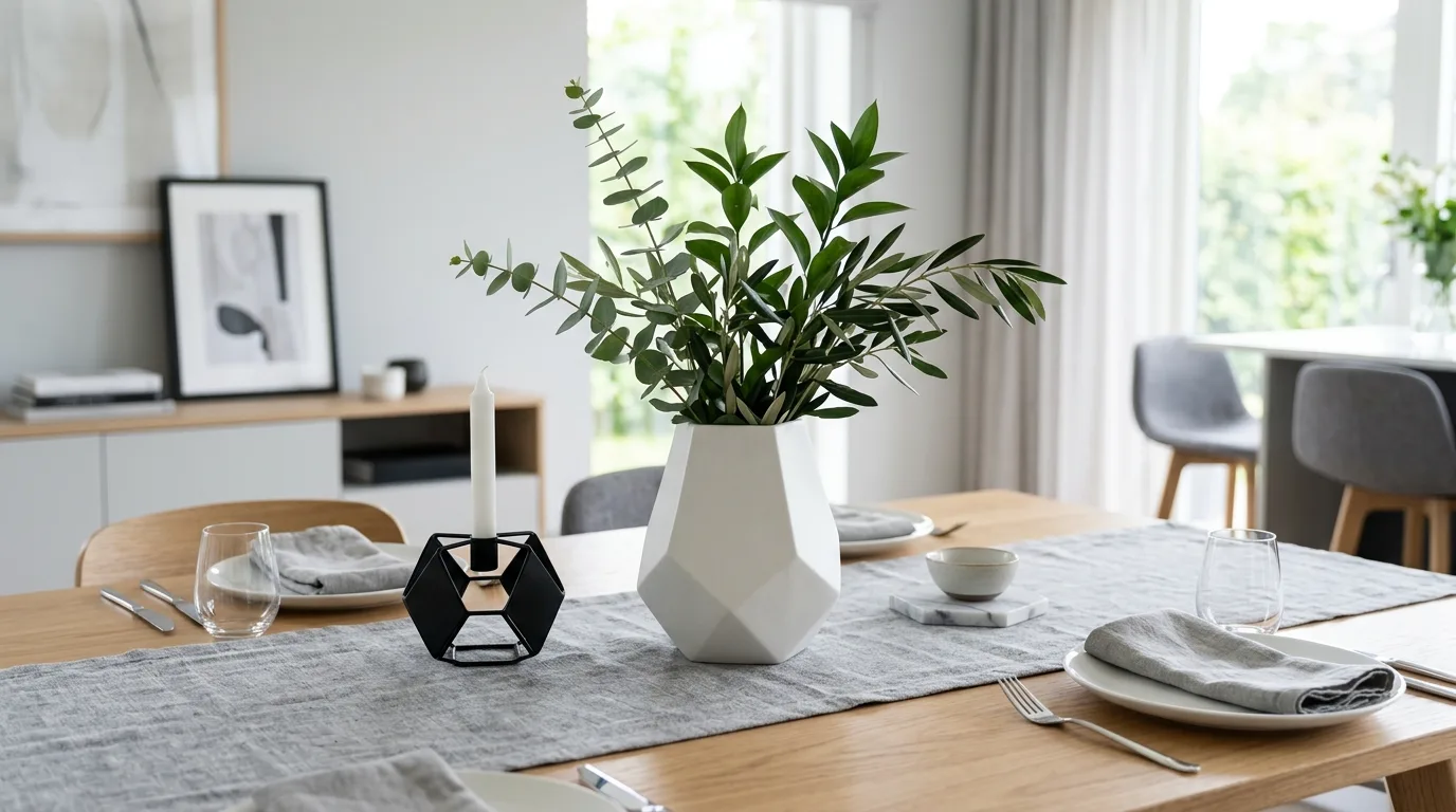 Spring floral centerpiece mixed with fresh herbs and seasonal greenery.