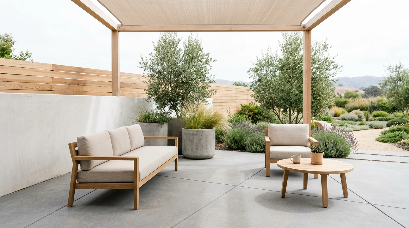 Stunning patio design with a stone fireplace for outdoor living.