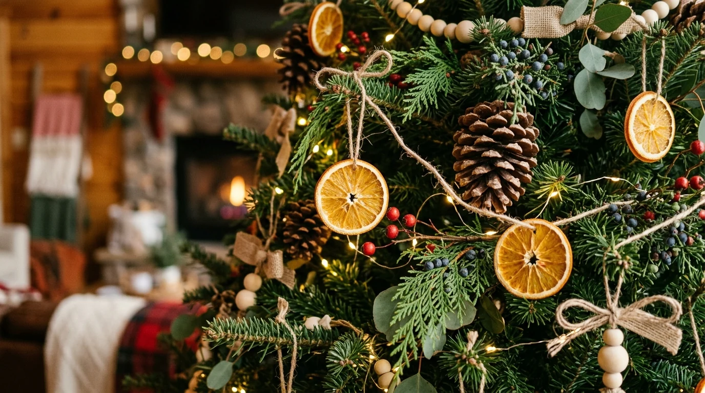 Vintage-style Christmas tree with nostalgic ornaments and timeless charm.