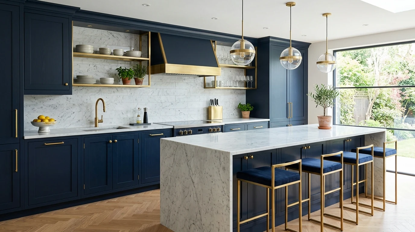 Home interior styled in layered warm taupe tones for 2026.