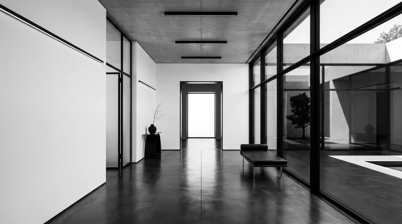 Interior color trend featuring dusty blue in a modern styled room.