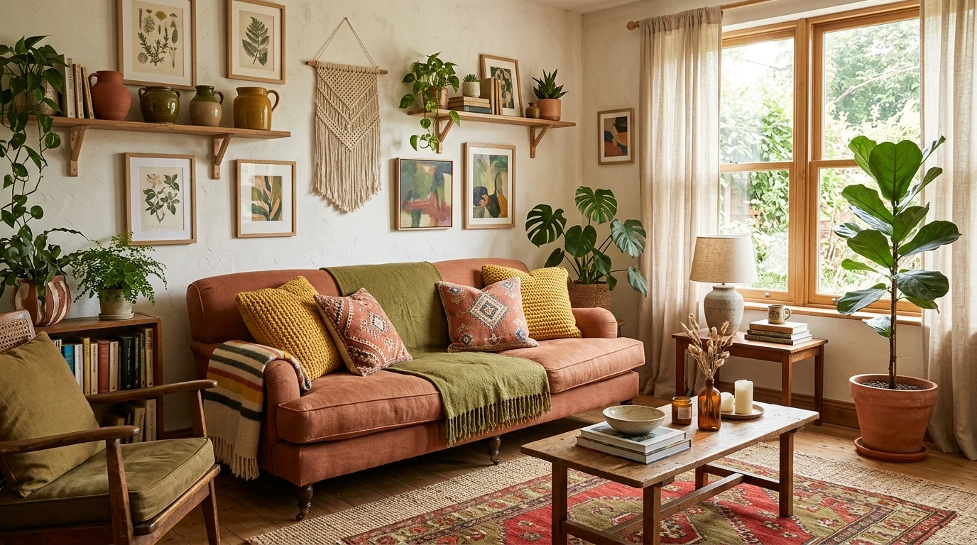 Modern sand and linen interior color palette with natural textures.