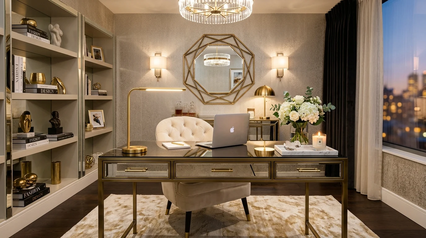 Fully styled home office designed for strong workflow and everyday productivity.