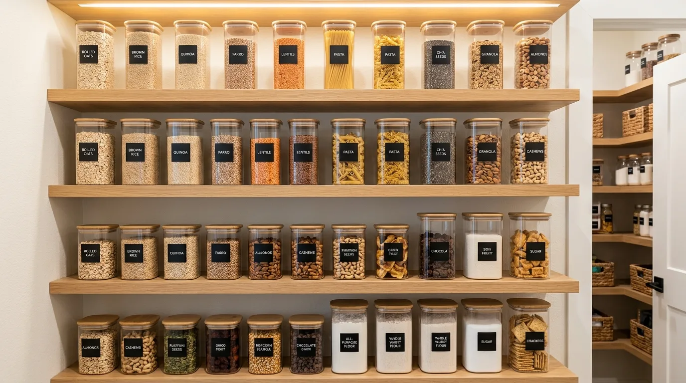 Kitchen refresh idea with a styled tray holding everyday essentials.