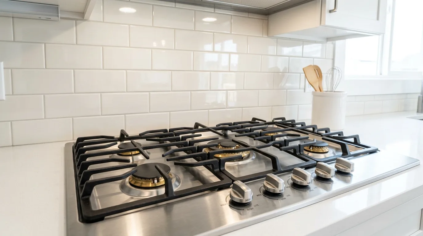 Organized kitchen utensil area with fewer tools on display.