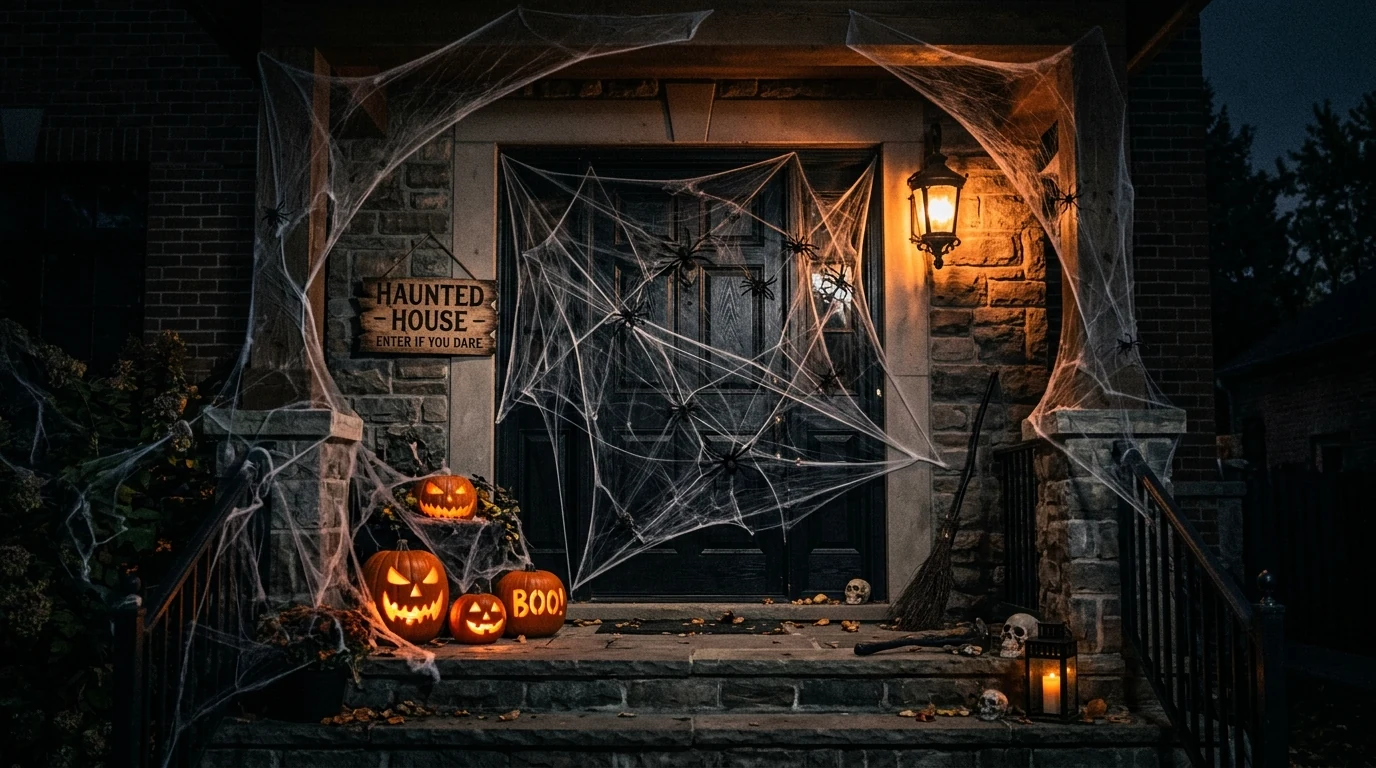 Spooky Halloween decor finds styled for easy haunted home decorating.