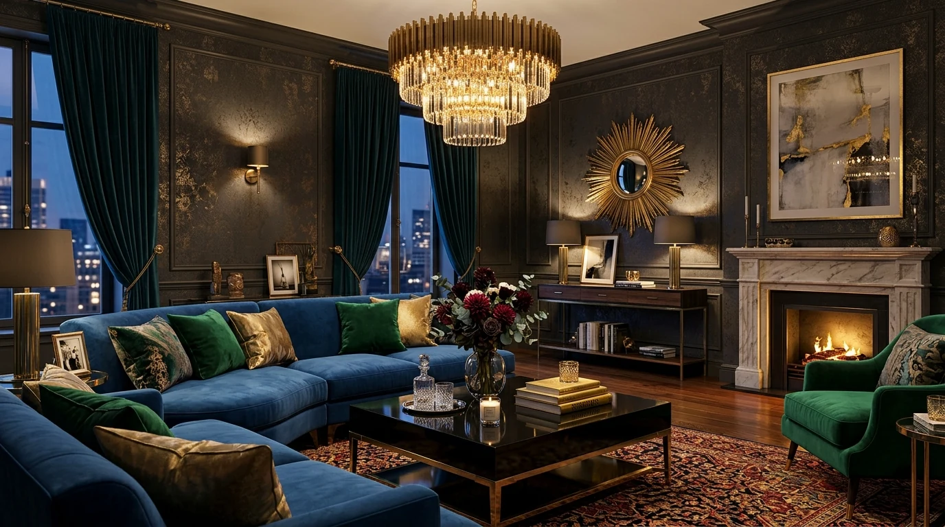 Stylish interior trend using natural material pairings throughout the home.