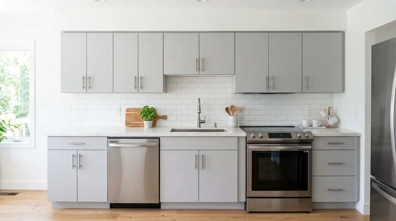 Rent-friendly home upgrade with a large leaning mirror.