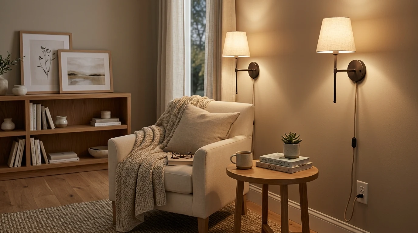 Temporary rental space personalized with a damage-free gallery wall.