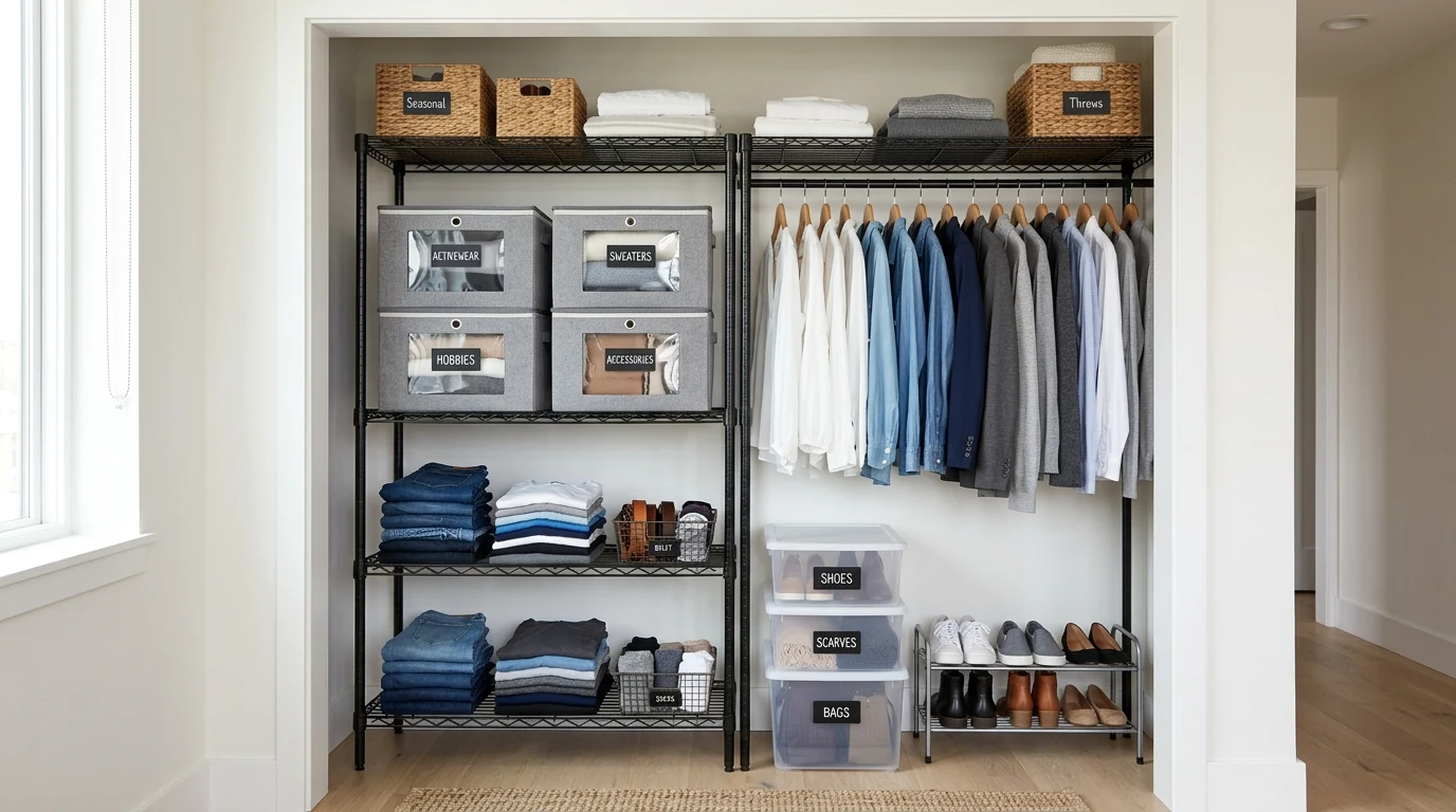 Rent-friendly kitchen upgrade with a portable island cart.