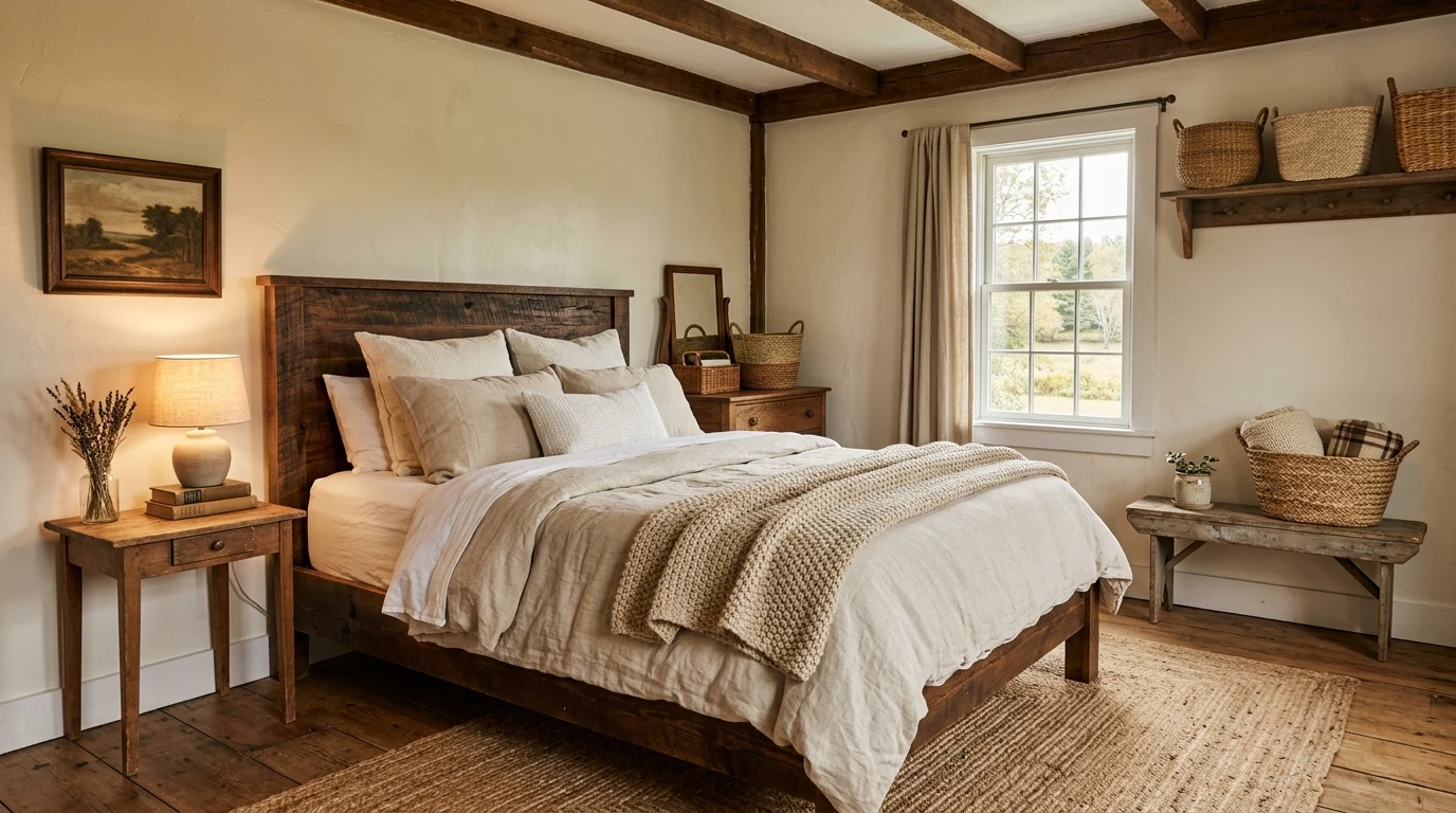 Guest bedroom decorated with fresh flowers for a thoughtful welcoming touch.